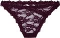 Hunkemöller Aveline Paarse Hoge Taille Gebloemde String van Kant
