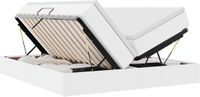 vidaXL Opbergbed met matras, wit, 180 x 200 cm, kunstleer