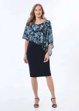 Goldner Chiffonjurk Elegante avondjurk met pailletten