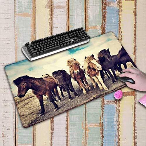 DHSBD Dierlijk Paardpatroon Muismat Grote Xl Muismat Rubber Laptop