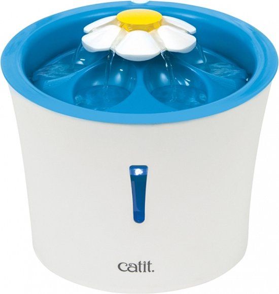 Catit Design Cat-It Senses 3.0 Flower - Drinkfontein Kat - Wit/Blauw - 3 L