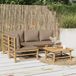 Maison Exclusive - 5-delige loungeset voor de tuin met kussens, kleur taupe, bamboe