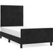 Maison Exclusive - Lit cadre avec tête de lit noir 90 x 200 cm, velours