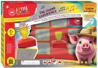 Multiprint boerderijdieren stempelset speelgoed met geluid en licht.