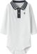 NAME IT NBMFLIP LS POLO BODY Baby Bodies Bright White Effen 95% Biologisch katoen, 5% Elastaan Maat 74
