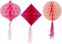 Folat Party Products Folat Honeycomb Set - Perfect Pink - 3 stuks