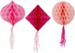 Folat Party Products Folat Honeycomb Set - Perfect Pink - 3 stuks