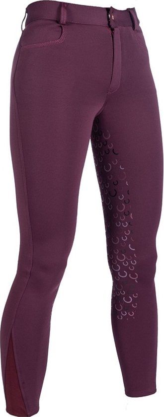 HKM Alva Kinderrijbroek FullGrip - dark lila - maat 146/152