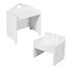Relaxdays kinderzitset, 2-delig, tafel met stoel, krijtbord, meisjes & jongens, sterrenmotief, knutseltafel, wit