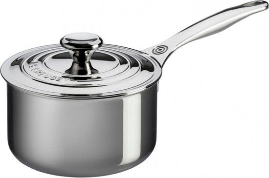 Le Creuset Professional RVS Steelpan met deksel - Ø 16cm