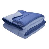 Pikolin Home Omkeerbaar dekbed, 300 g, tweekleurig, voor bedden met een breedte van 150 cm, warm, ademend, blauw, 240 x 220 cm