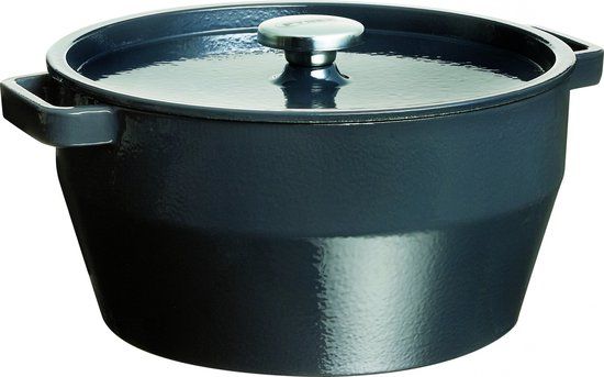 Pyrex Slowcook Braadpan - Grijs - 28 cm - 6.3 l - Gietijzer