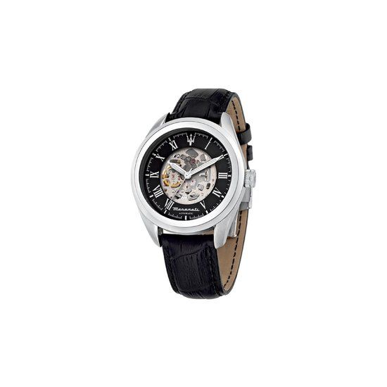 Maserati Traguardo Herenhorloge - Zwart - 45 mm - Staal - Saffierglas