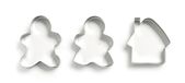Excelsa Cookies Time uitsteker Family, roestvrij staal, zilver, 16 x 21 x 2 cm, 3 stuks