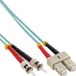 InLine SC - ST Duplex Câble de raccordement fibre optique - Multi Mode OM3 - 0,50 mètre