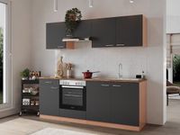 Respekta Keuken Gerda 210 cm Beuken/Grijs