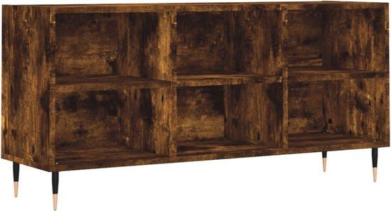 vidaXL Tv-meubel 103,5x30x50 cm bewerkt hout gerookt eikenkleurig