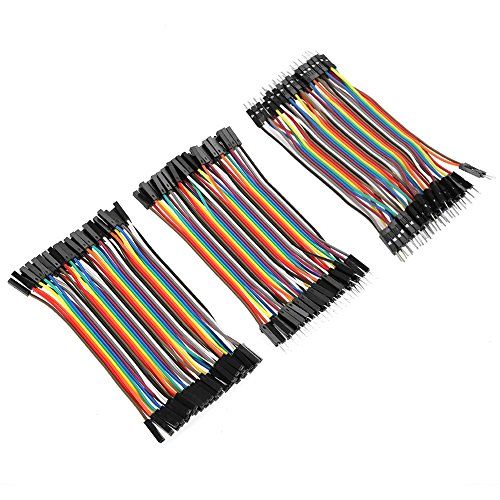 Akozon Jumper Wire Kit - 40 Pin - 10cm - Male/Male, Female/Female - Arduino/Raspberry Pi