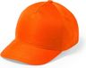 Merkloos Oranje 5-panel baseballcap - Polyester - Unisex - Volwassenen
