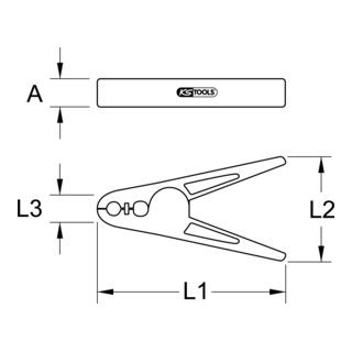 KS Tools geïsoleerde kunststof klem - 160mm - 1 stuk