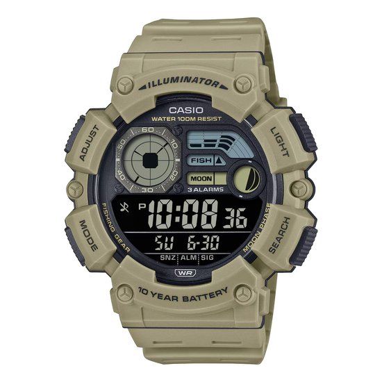 Casio Casio Collection WS-1500H-5BVEF Horloge - Kunststof - Bruin - Ø 46 mm