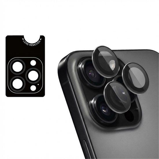 imoshion 2 Pack Camera lens protector voor de iPhone 16 Pro / 16 Pro Max - Zwart / Titanium