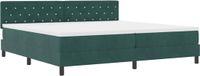 vidaXL Boxspringbed met matras, donkergroen, 200 x 200 cm, fluweel