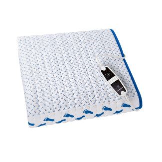 Inventum HN1312V Elektrische Onderdeken - 1 Persoons - 150x80cm - Fleece/Katoen - Wit/Blauw