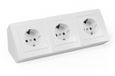 McPower Flair Hoekstekkerdoos - 3 stopcontacten - Wit
