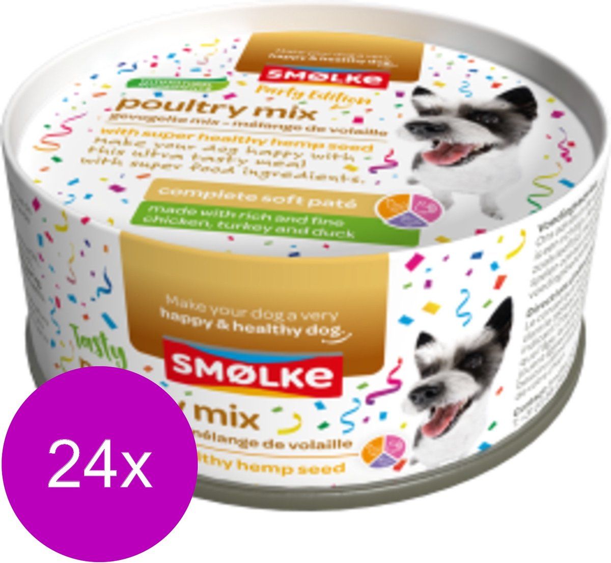 SMOLKE Soft Paté Party Edition Hondenvoer - 24 x 125 gr