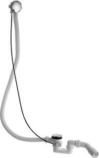 Duravit D-Code Afvoercombinatie met Verlengde Bodemkabel - Chroom - Wit