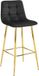 Leobert ARCETO tabouret de bar - velours noir / pieds dorés x 3