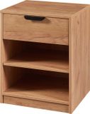 en.casa Nachtkastje Varkaus 55x43x40 cm MDF Eikenkleurig