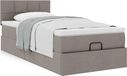 Prolenta Maison Exclusive - Ottomaans bedframe met taupekleurige matras, 80x200 cm, textiel