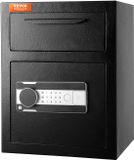 Vevor 1,7L bewaarkluis, afstortkluis met druppelsleuf, elektronisch codeslot en 2 noodsleutels, 45 x 30 x 35 cm, zakelijke kluis voor contant geld, thuis, hotel, kantoor
