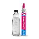 SodaStream Bouteille de gazéification Quick Connect Verre transparent 1 l 2 pièce(s) Noir
