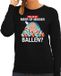 Bellatio Decorations Wilders Meer of minder ballen - foute Kerst sweater - trui - zwart - voor dames M