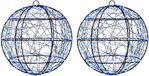 vidaXL Kerst Finial Licht 2 st 600 LED's Blauw Diameter 30 x 32 cm