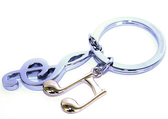 Metalmorphose Muzieknoot Sleutelhanger Hobby Cadeau Accessoire - Goud