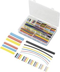 Tru Components 1565076 Assortiment de gaines thermorétractables Rapport de rétreint : 2:1 564 pièces