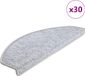 vidaXL - Tapis d'escalier - 30 pièces - 65x24x4 cm - gris clair - demi-rond - grand