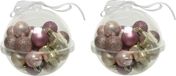 Decoris Boules de Noël - petit - 60x pc - rose/champagne - D3 cm - plastique