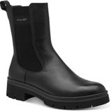 Tamaris Dames Chelseaboot 1-25457-47 001 Zwart Leer Maat 38 EU