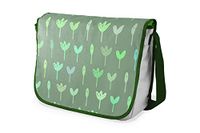 Bonamaison Digitaal bedrukte Messenger schooltas met kaki riem voor studenten, crossbody tas, koerierstas, schoudertas voor kinderen, meisjes, jongens, maat: 29x36 cm