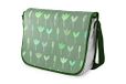 Bonamaison Digitaal bedrukte Messenger schooltas met kaki riem voor studenten, crossbody tas, koerierstas, schoudertas voor kinderen, meisjes, jongens, maat: 29x36 cm