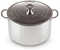 Le Creuset Tri-Ply RVS voorraadpot met deksel, 11-Quart - 0630870131483