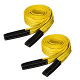 hzexun 2 stuks hijslussen, ronde hijsband, 3 m x 2,5 cm, draagkracht 3 ton van polyester