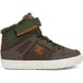 DC Shoes Pure high-top winter elastische sneakers voor jongens, Gebroken wit olijf, 28 EU