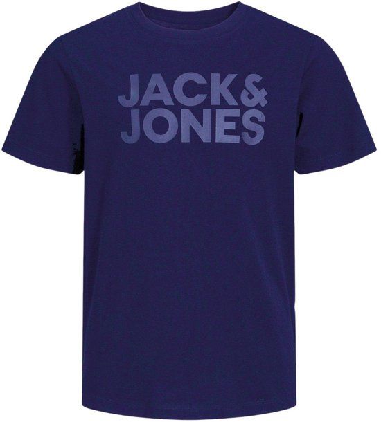 JACK&JONES JUNIOR JJECORP LOGO TEE SS O-NECK NOOS JNR Jongens T-shirt - Navy Blazer Jr /Large Print W.Navy Blazer