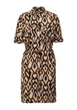 COMMA Blousejurk champagne / ecru / cognac / zwart